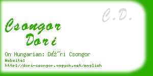 csongor dori business card